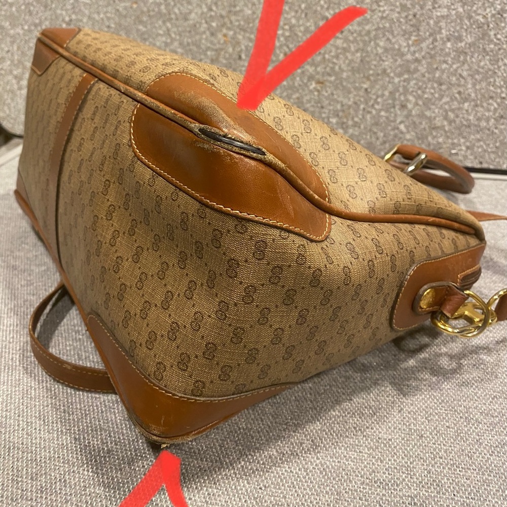 Vintage Gucci Monogram Handbag Crossbody With Shoulder Strap - Picture 8 of 16